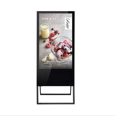 إعلان مطعم محمول شاشة عرض إعلانات رقمية تعمل بالبطارية