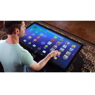نظام تشغيل أندرويد 5 مم شاشة عرض LCD تفاعلية من الزجاج المقسى مع لعبة فيديو