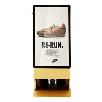 الإعلان الرقمي لافتات شاشة تعمل باللمس كشك لوحة الإعلانات مع وظيفة تلميع الأحذية